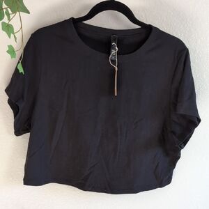 SKIMS Classic Black Crop Top